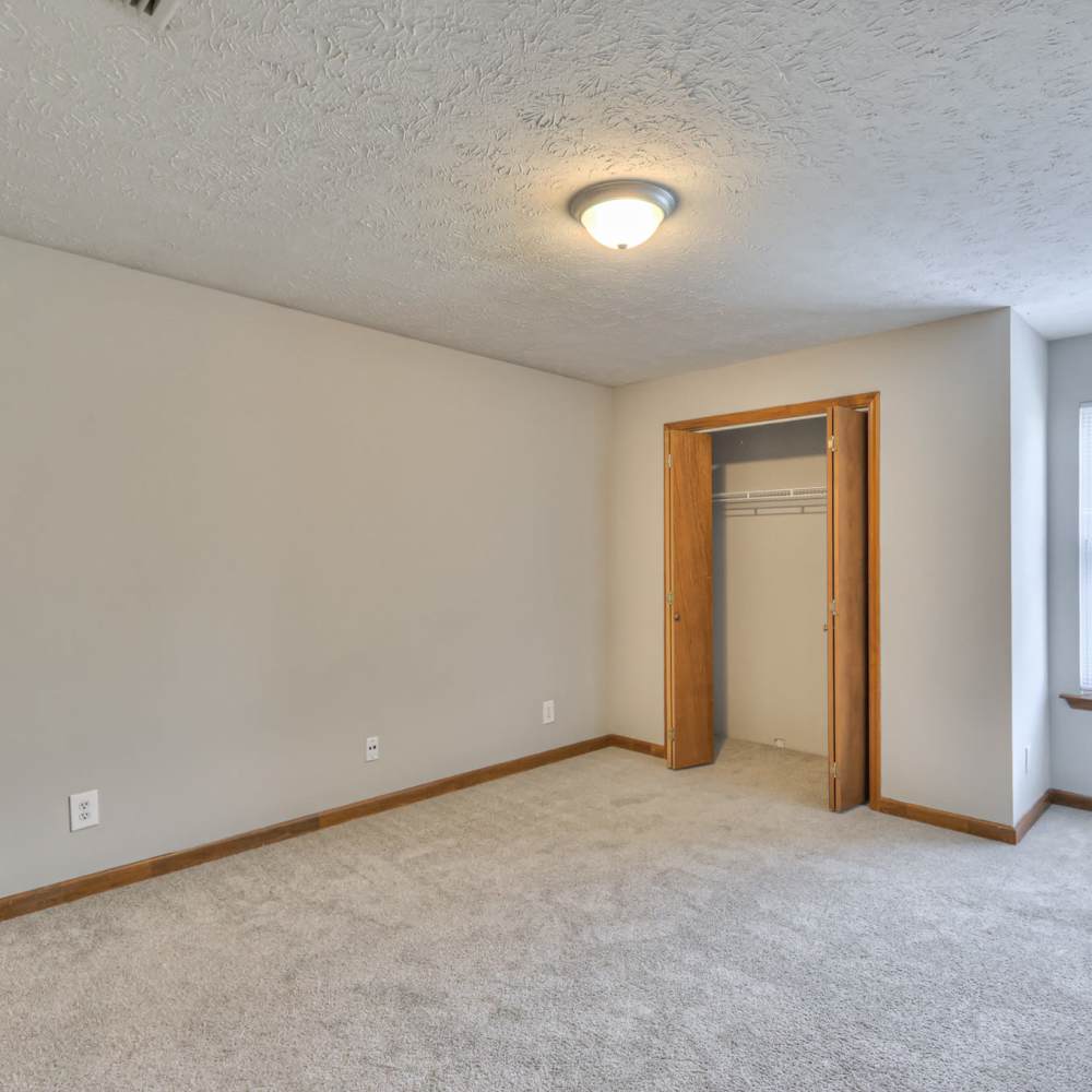 A closet inside the bedroom at Laurel Woods Apartments in Smyrna,Tennessee