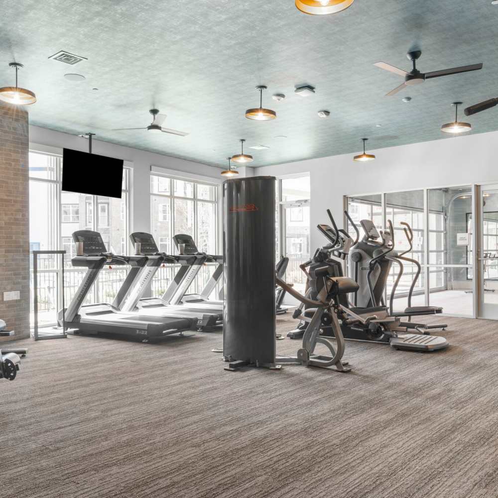 Community fitness center at District at 54 in Raleigh,North Carolina
