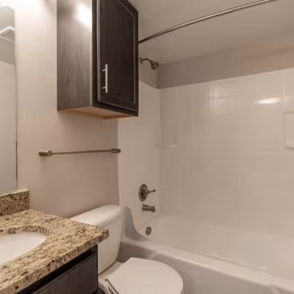 Apartment bathroom at Park Vue Place in Richmond, Virginia