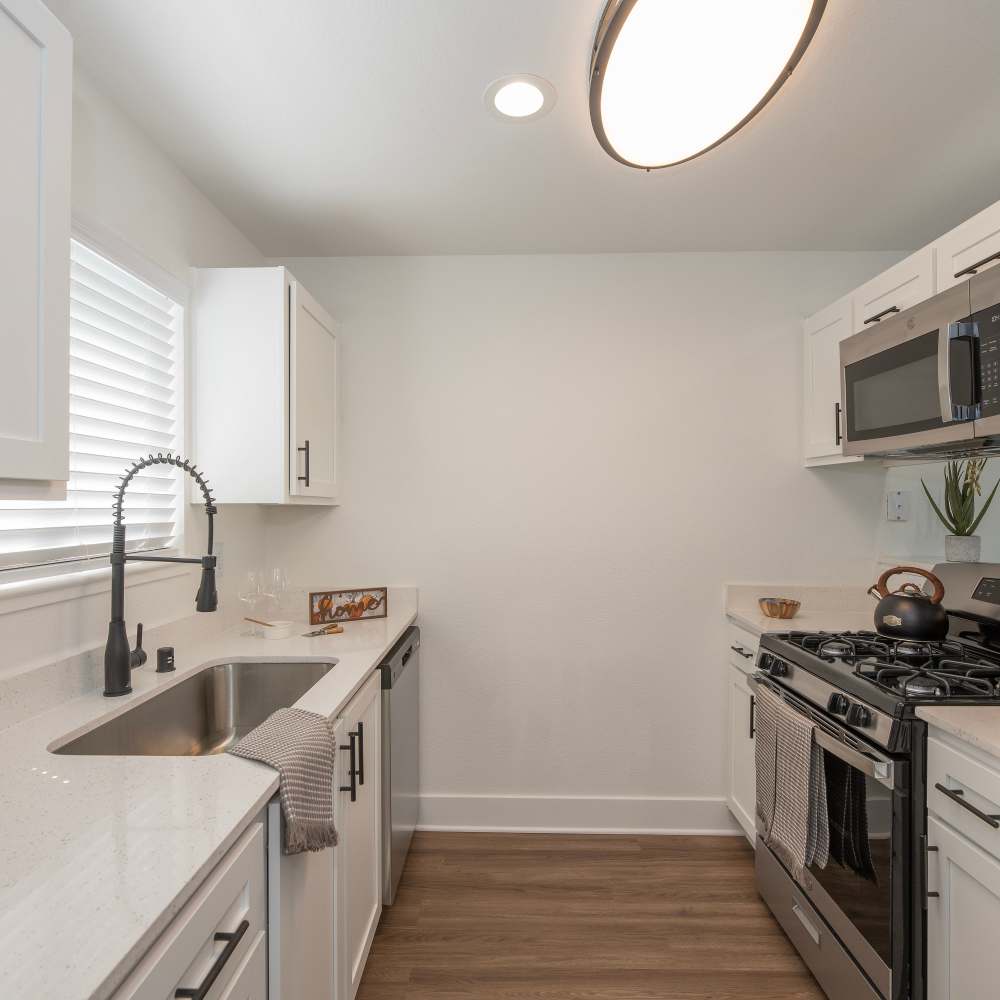 Apartment kitchen at Ava Apartments in Rocklin, California