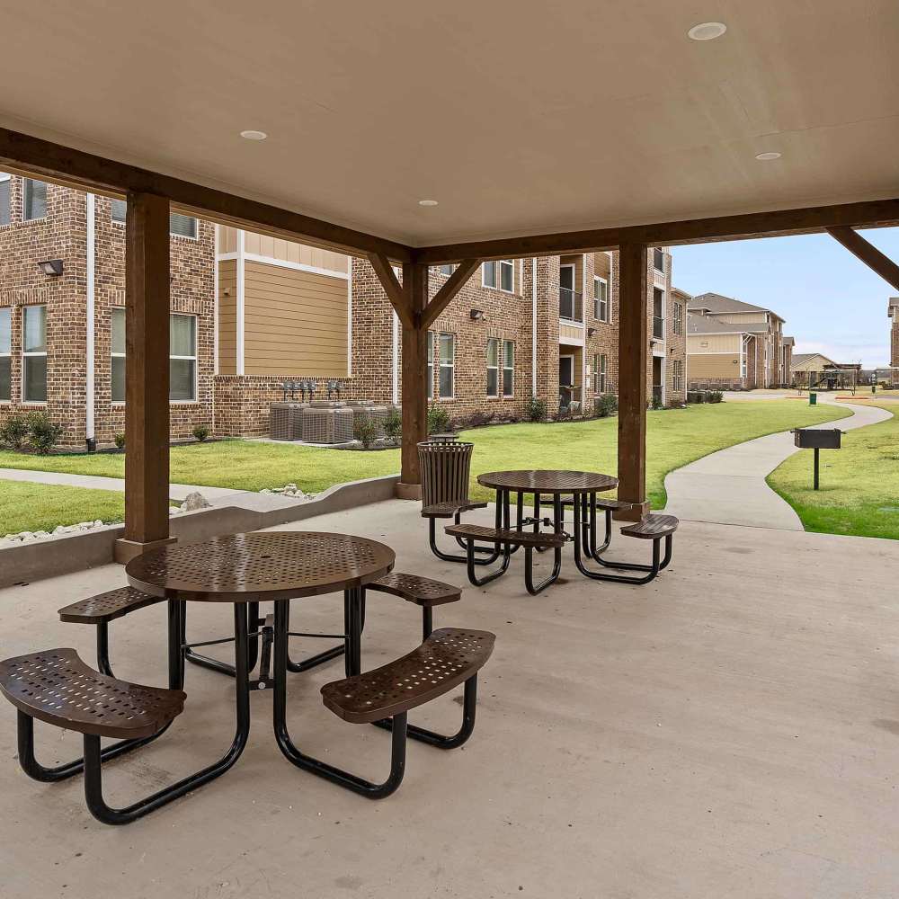 Breakfast seating area at Cedar Springs in Corsicana, Texas