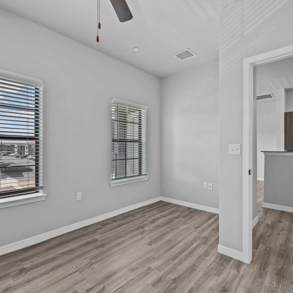 Bedroom with wooden flooring at District At Pellicano in El Paso, Texas
