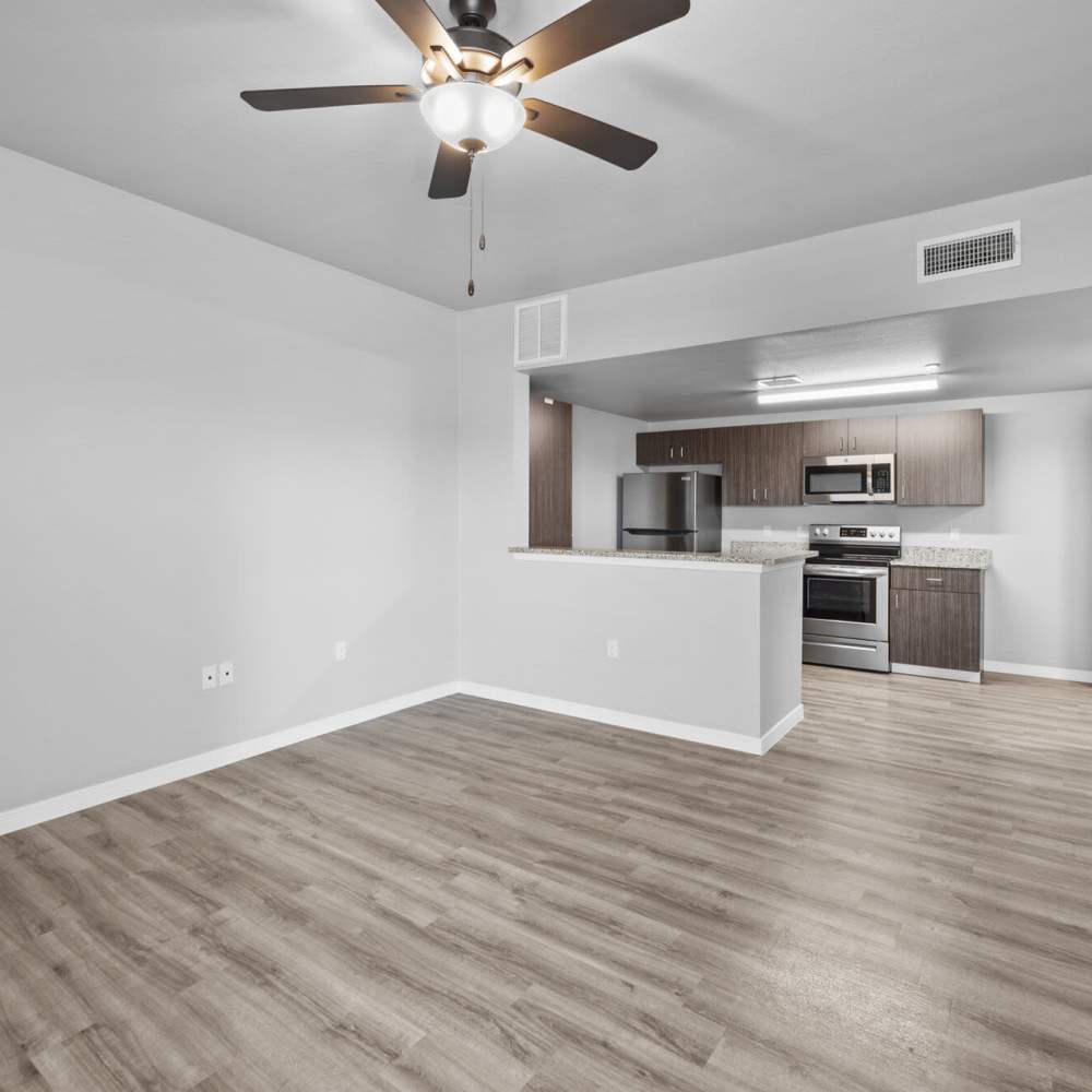 Unfurnished living room at District At Pellicano in El Paso, Texas 
