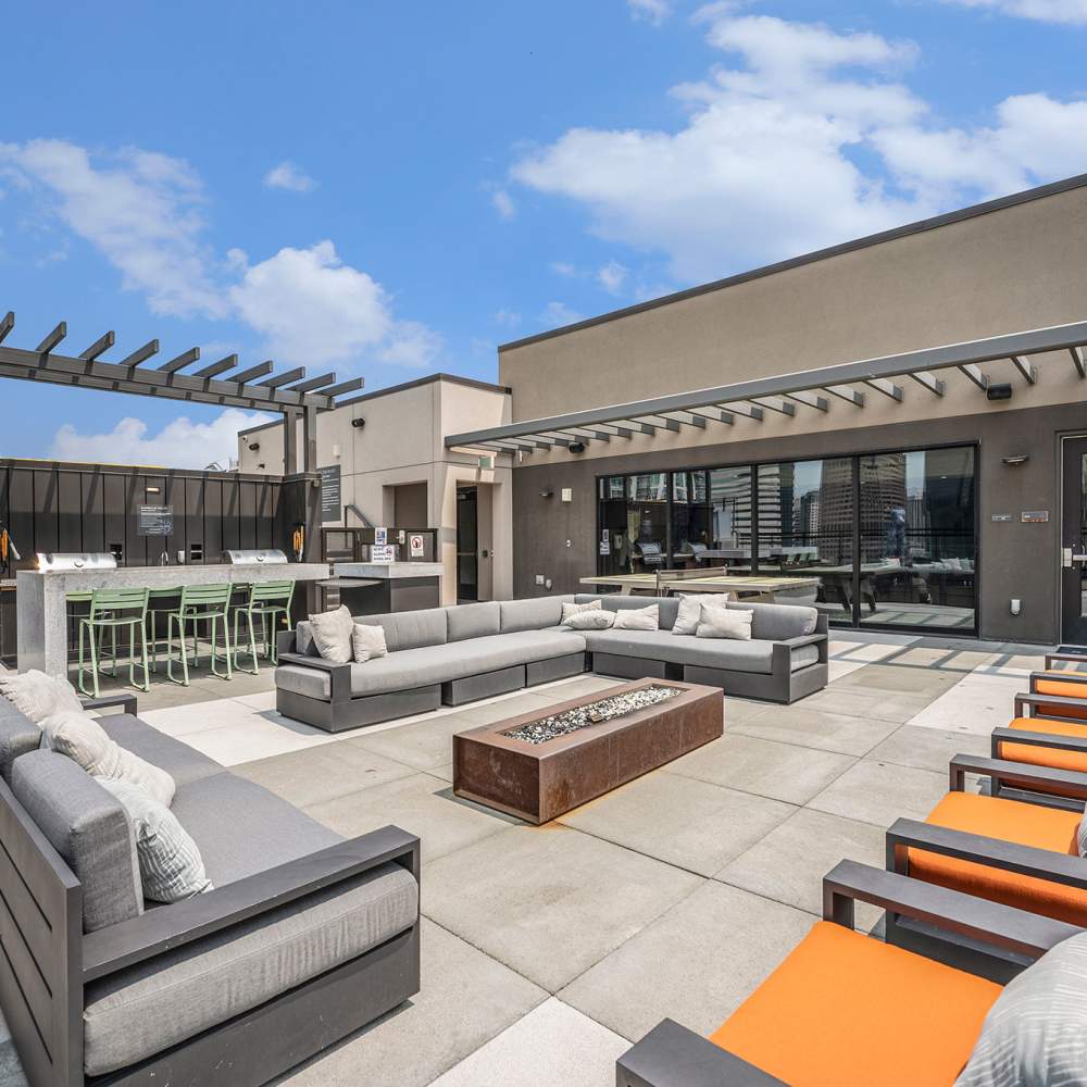 Multiple seating area at SOVA on Grant in Denver, Colorado