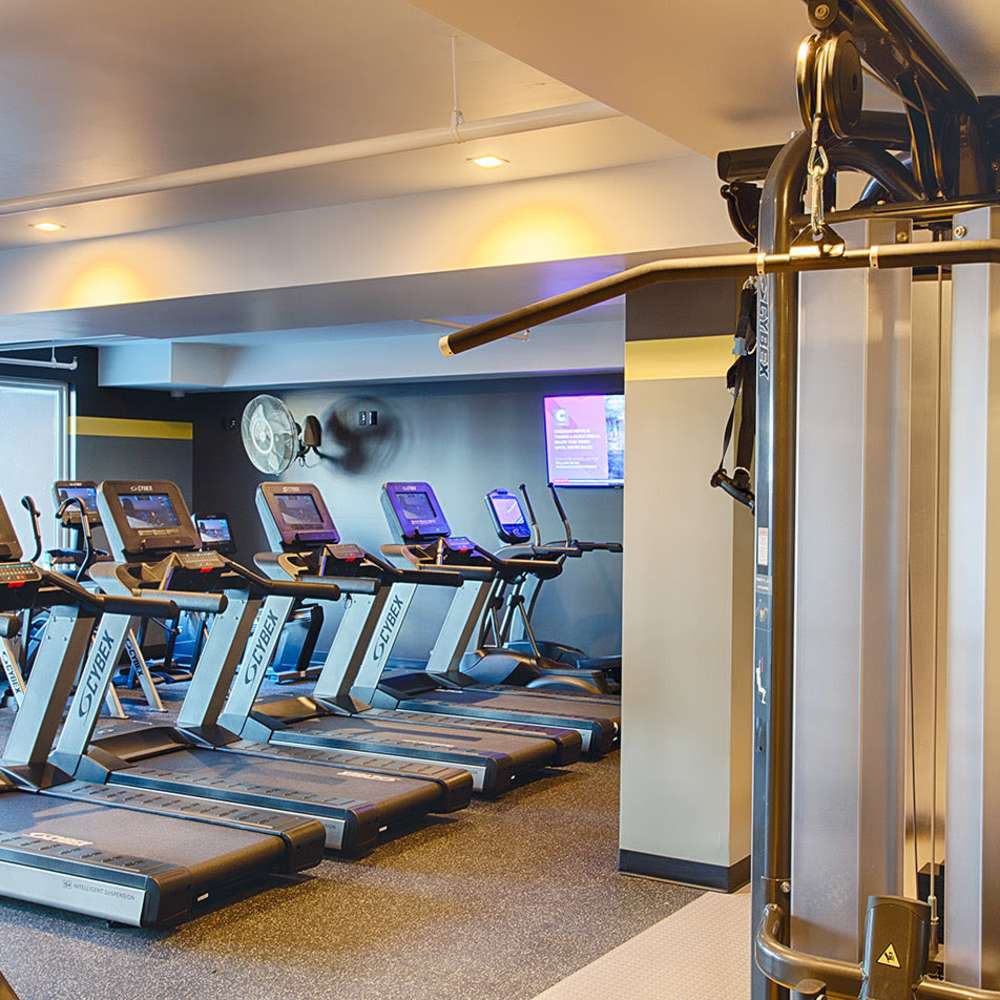 Fitness center at SOVA on Grant in Denver, Colorado