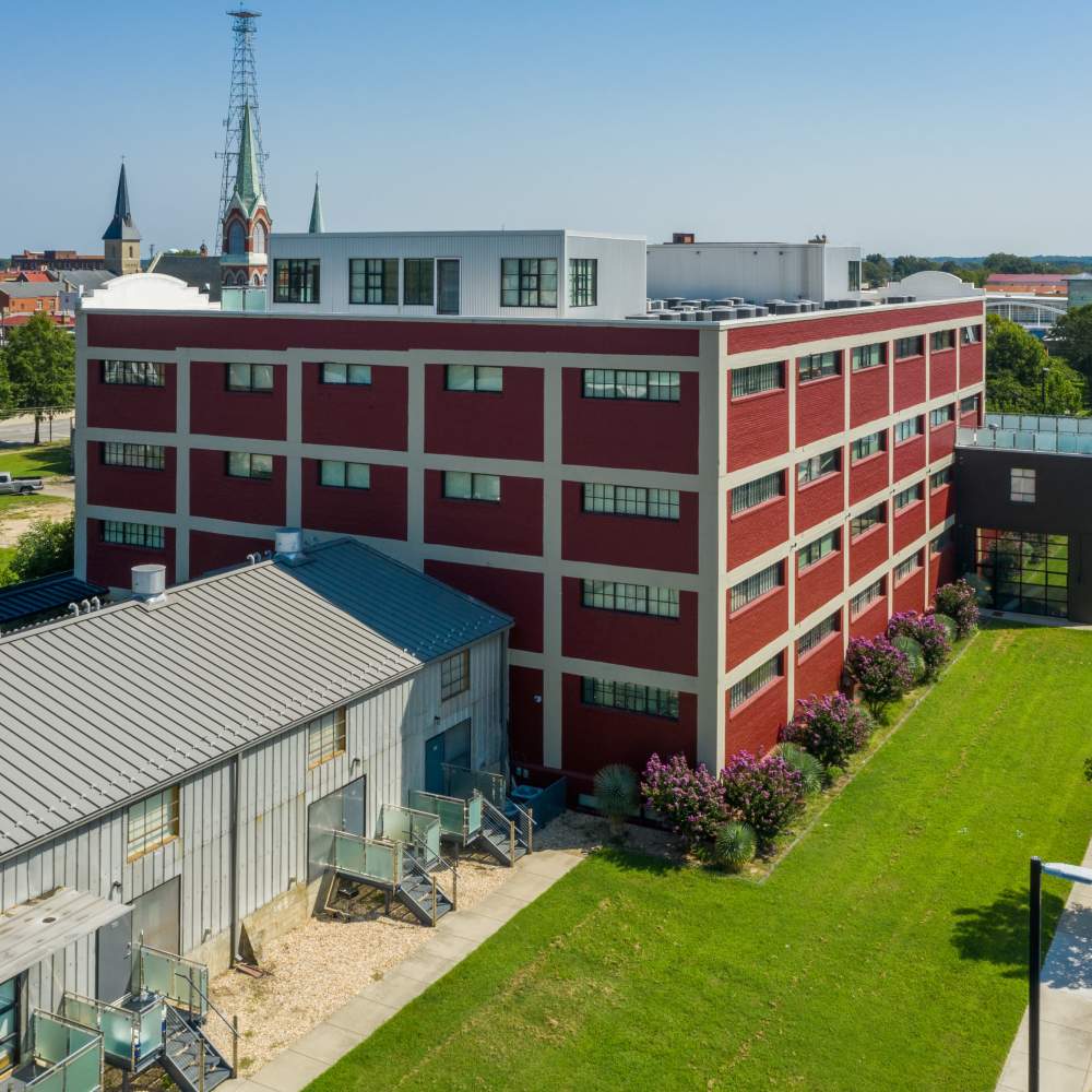 Lush greenery at Star Lofts in Petersburg, Virginia