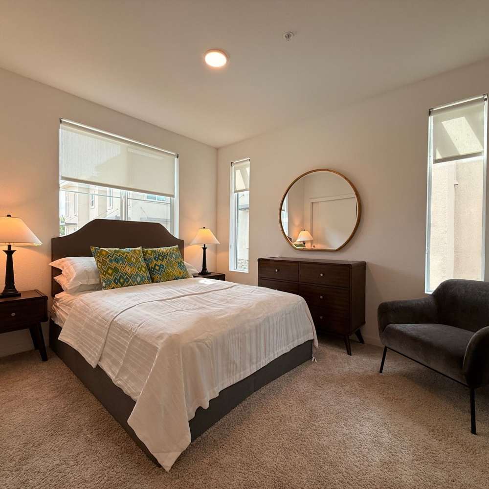 Bedroom at Eight Mile House in Stockton, California