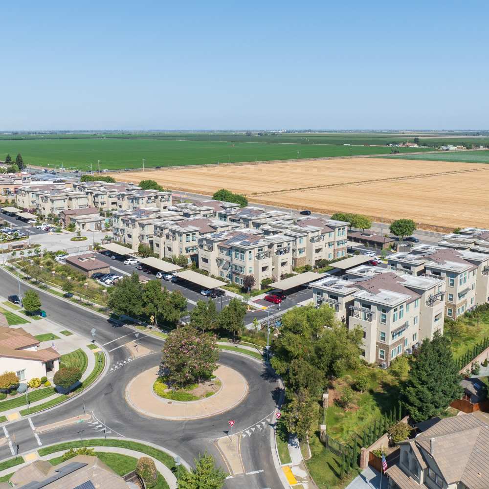 Aerial view at Eight Mile House in Stockton, California