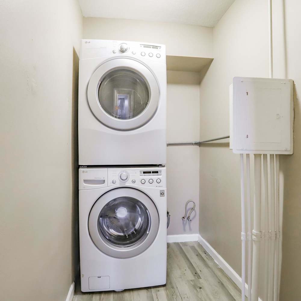In-home laundry facility at Wellshire Apartments in Denver,Colorado