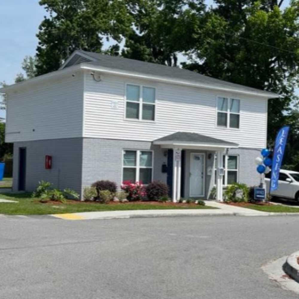 Leasing office building at Tristan Townhomes in Garden City, Georgia