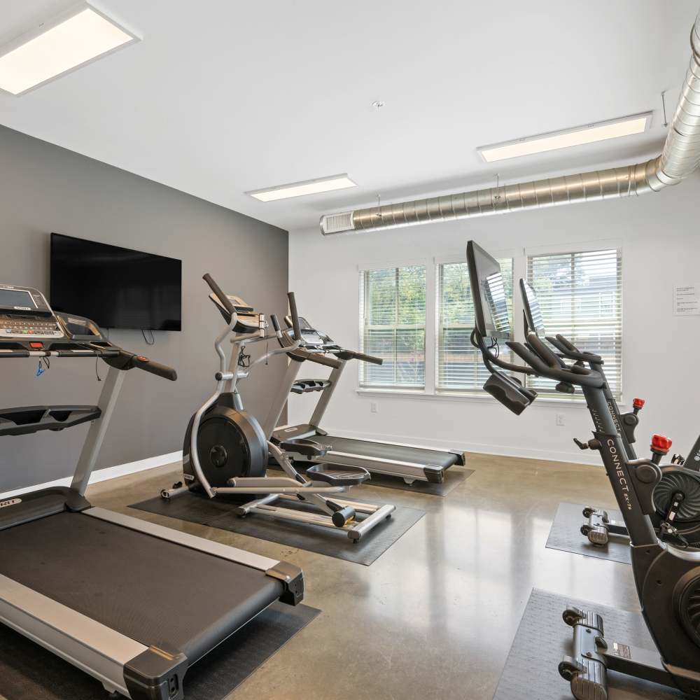 Fitness center at Art Lofts at Overton in Memphis, Tennessee