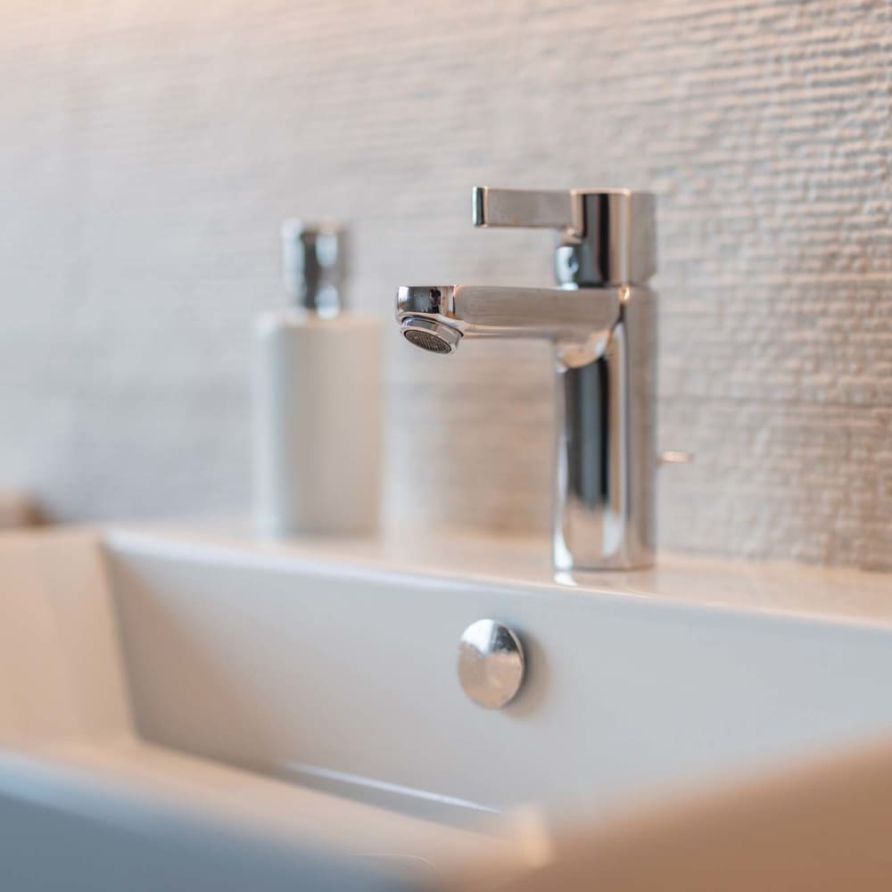 Bathroom at Linwood Apartments in Gainesville, Georgia