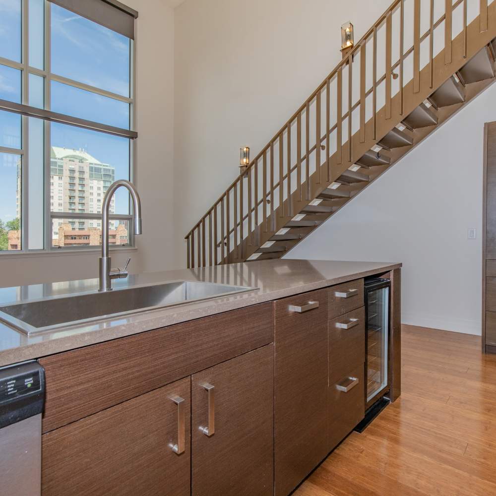 Kitchen counter at The View at Wash Park in Denver, Colorado