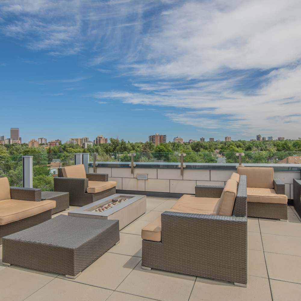 Rooftop area at The View at Wash Park in Denver, Colorado