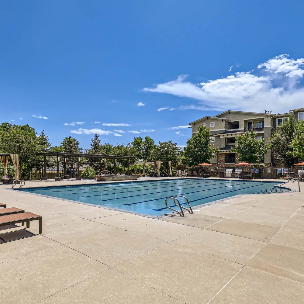 Pool area at Panorama at Arvada Ridge in Arvada, Colorado