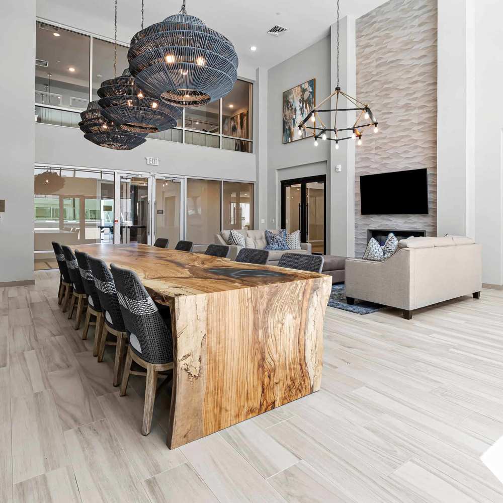 Community lounge at Harbor Hill in Rockwall, Texas