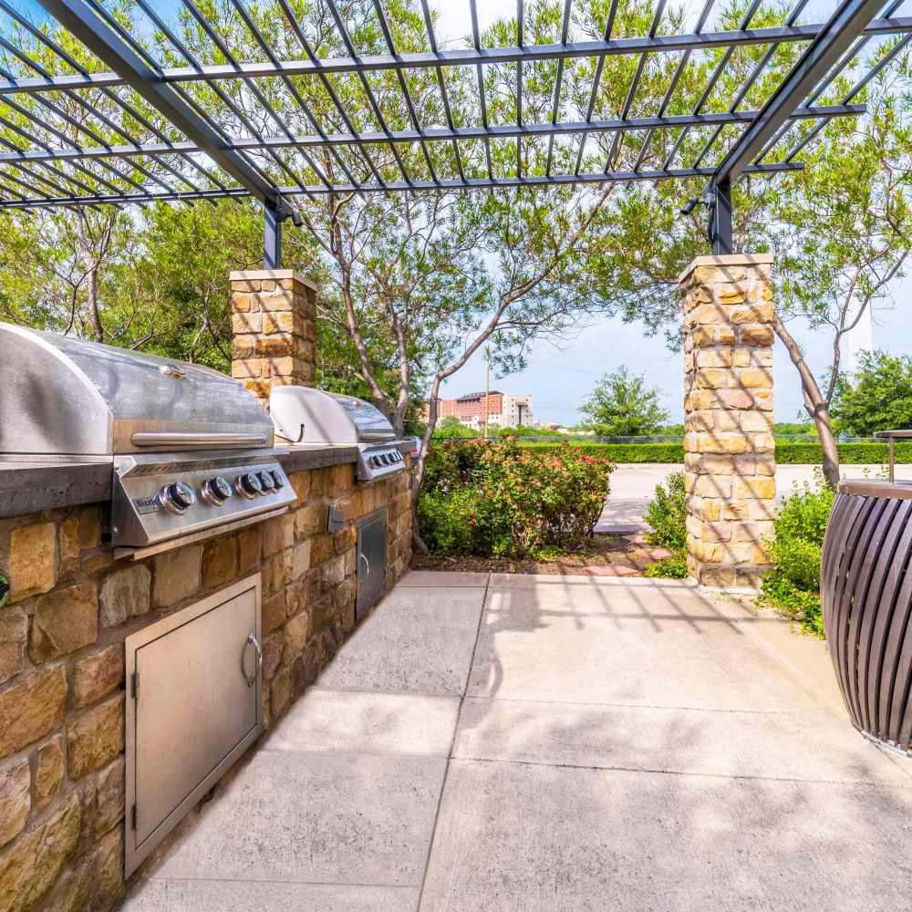 Outdoor BBQ station at Grapevine Station in Grapevine,Texas