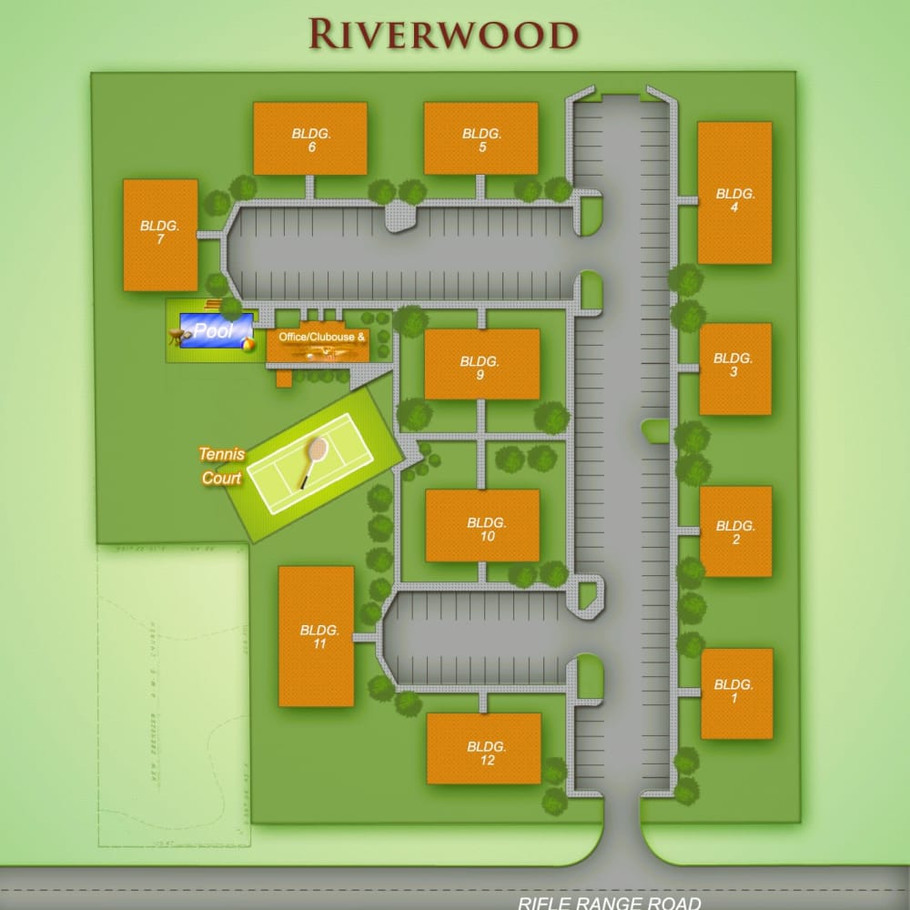 Site Map at Riverwood Apartments in Mount Pleasant, South Carolina