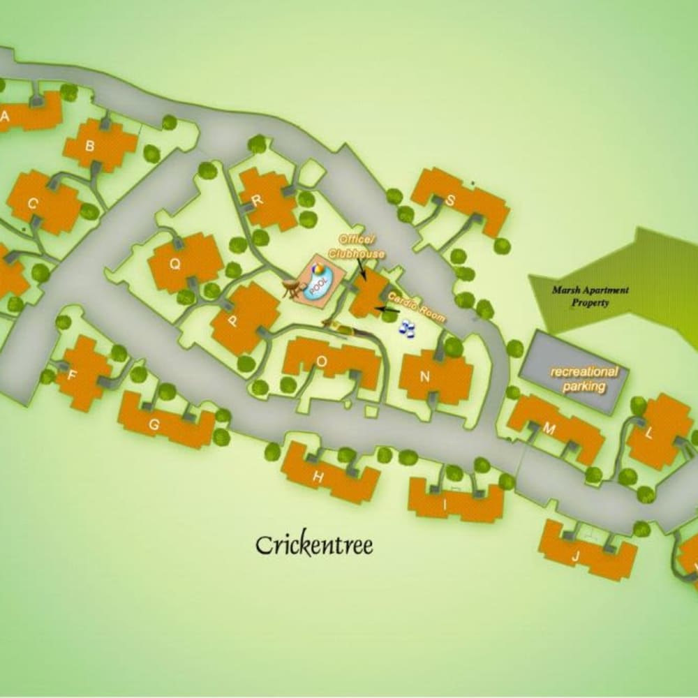Site map at Crickentree in Mt Pleasant, South Carolina