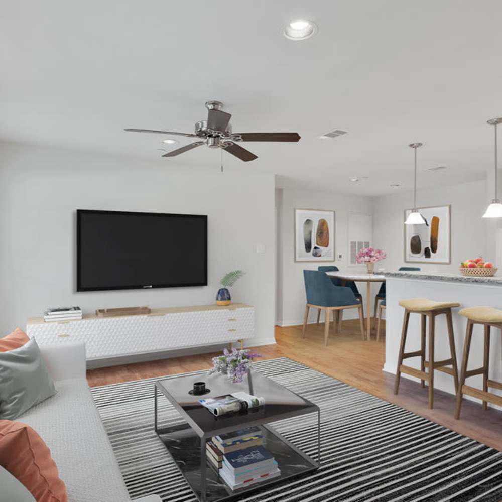 Living Room at The Crossing at Blue Bell in Houston, Texas