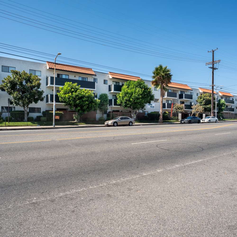 Street view of Canyon Village in North Hollywood, California