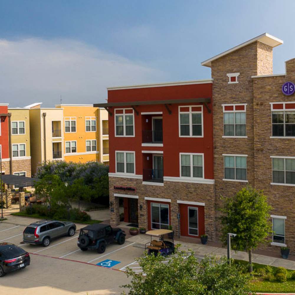 Property exterior taken from higher angle at Grapevine Station in Grapevine,Texas
