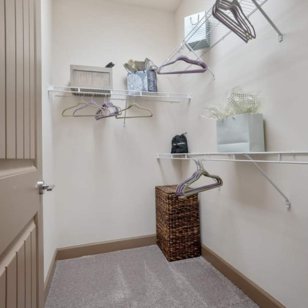 Walk-in closet at Grapevine Station in Grapevine,Texas