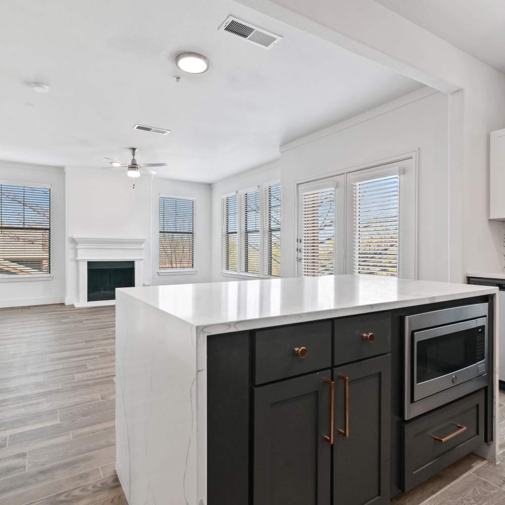 living room and kitchen