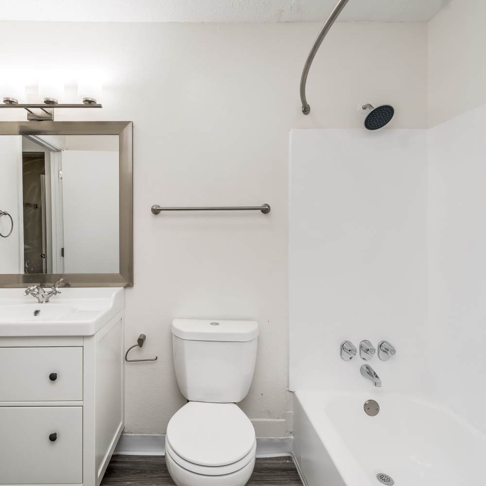 Bathroom with shower and tub at The Links in Chattanooga, Tennessee