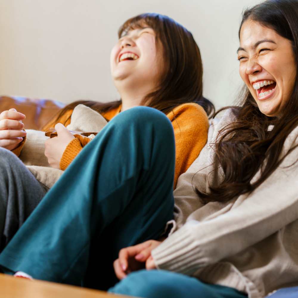 Residents laughing at Tristan Townhomes in Garden City, Georgia
