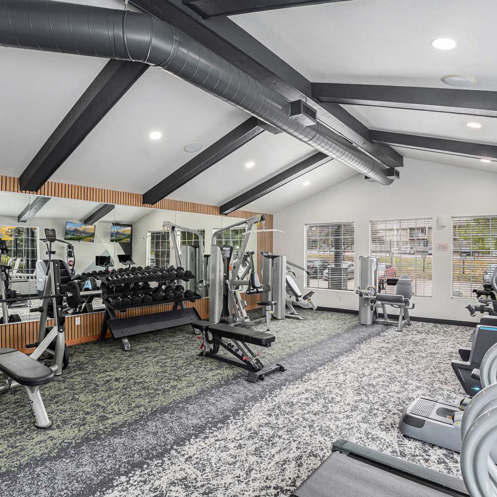 Fitness center at Oakdale Springs Apartments in Colorado Springs, Colorado