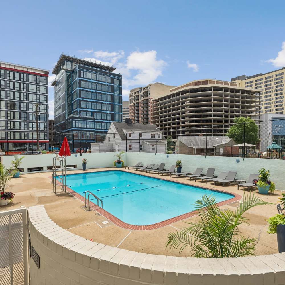 Outdoor pool at Georgia West in Silver Spring, Maryland
