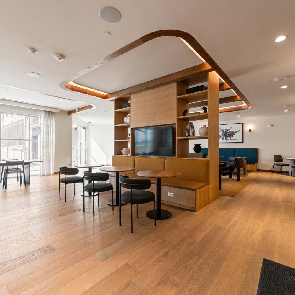 Spacious clubhouse at Main and Mill in Lewisville,Texas