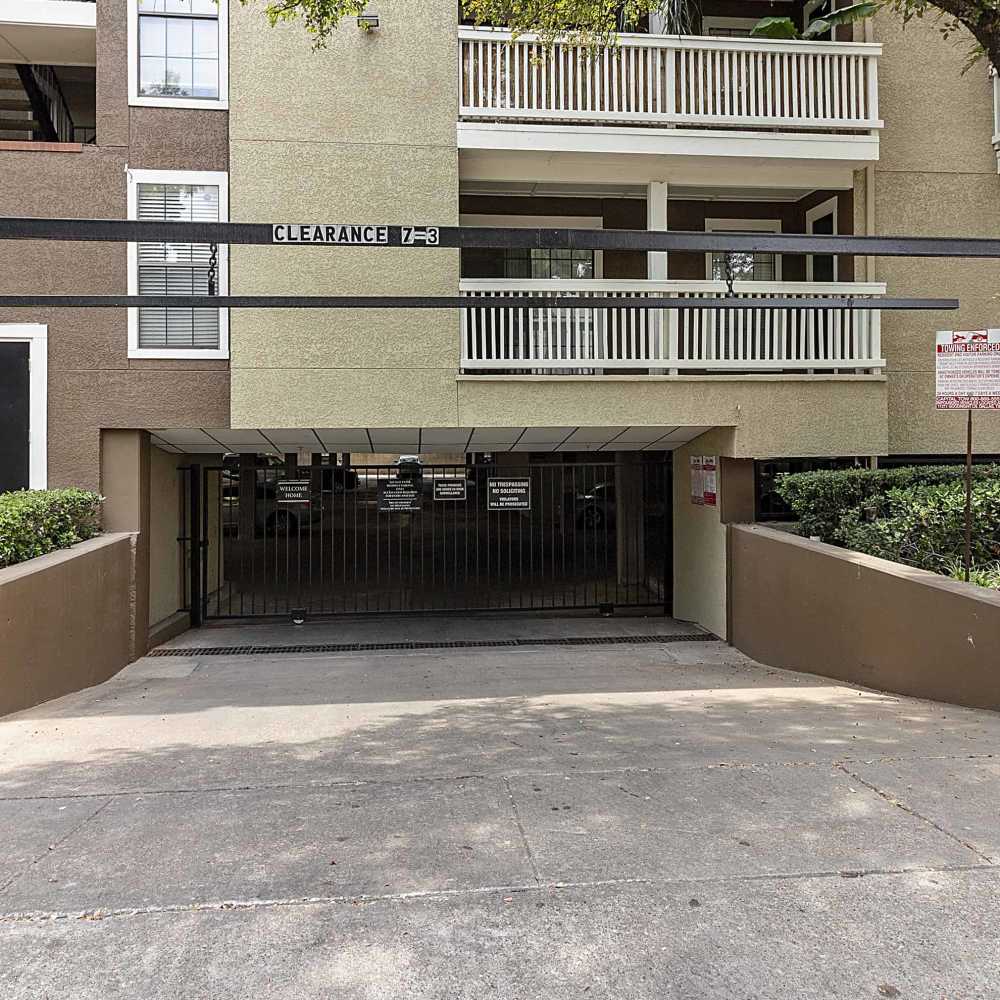 Entrance of the apartments at Lincoln Court Apartments in Dallas, Texas