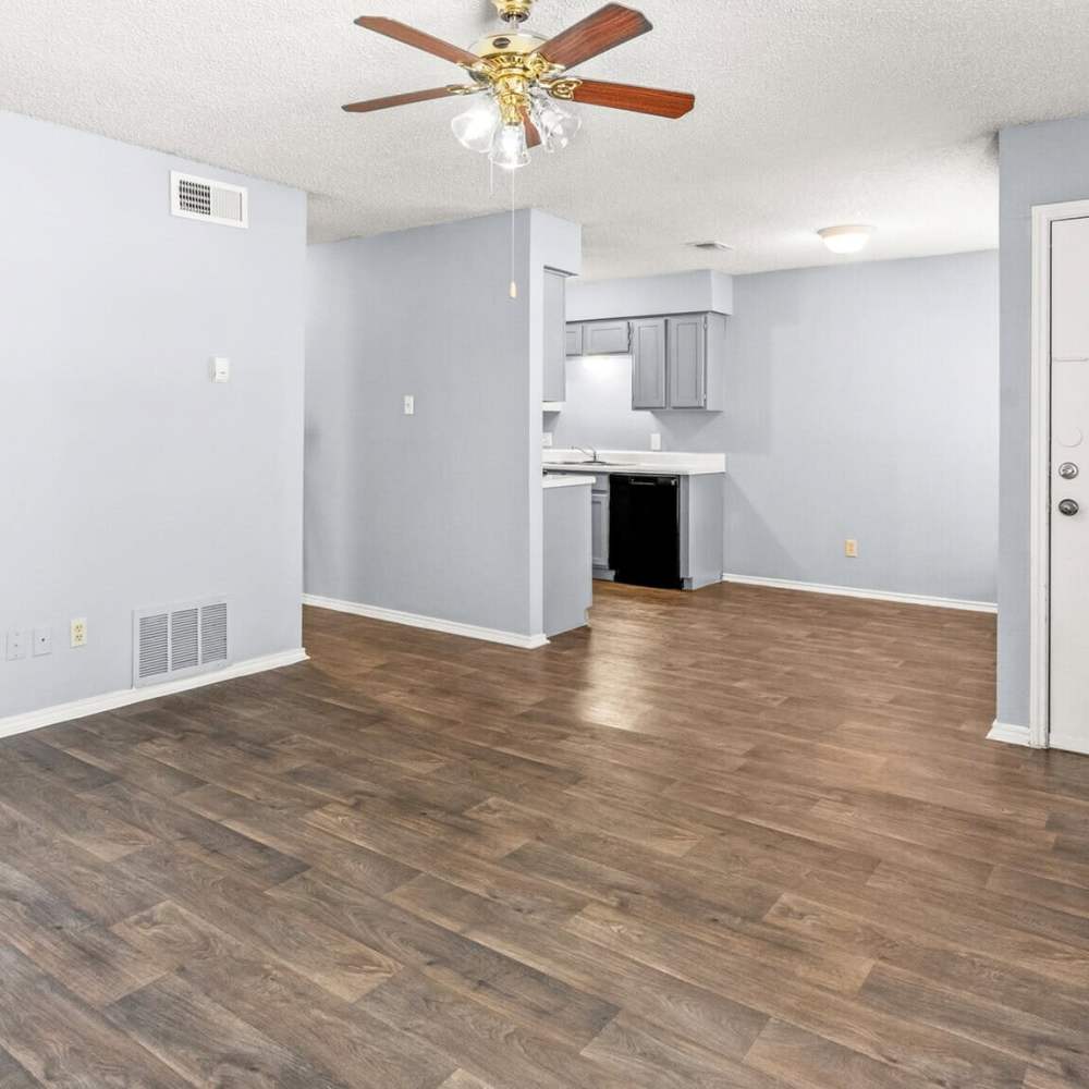 Open concept living spaces at North Hills Place in Richland Hills, Texas