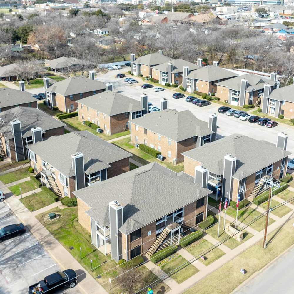 Aerial view of the community at North Hills Place in Richland Hills, Texas
