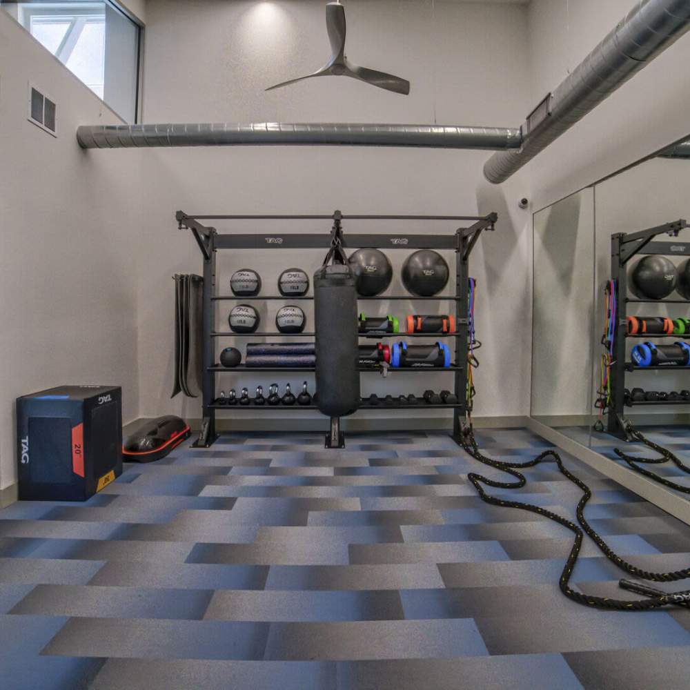 Fitness center with latest gym equipment at Avonlea Pointe in Duluth, Georgia