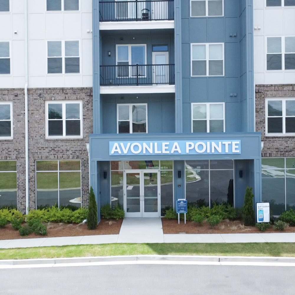 Entrance area of community at Avonlea Pointe in Duluth, Georgia