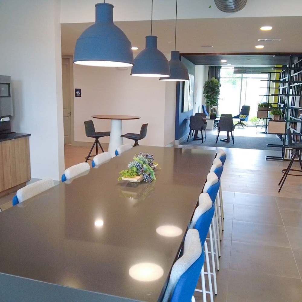 Clubhouse with large with dining area at Avonlea Pointe in Duluth, Georgia