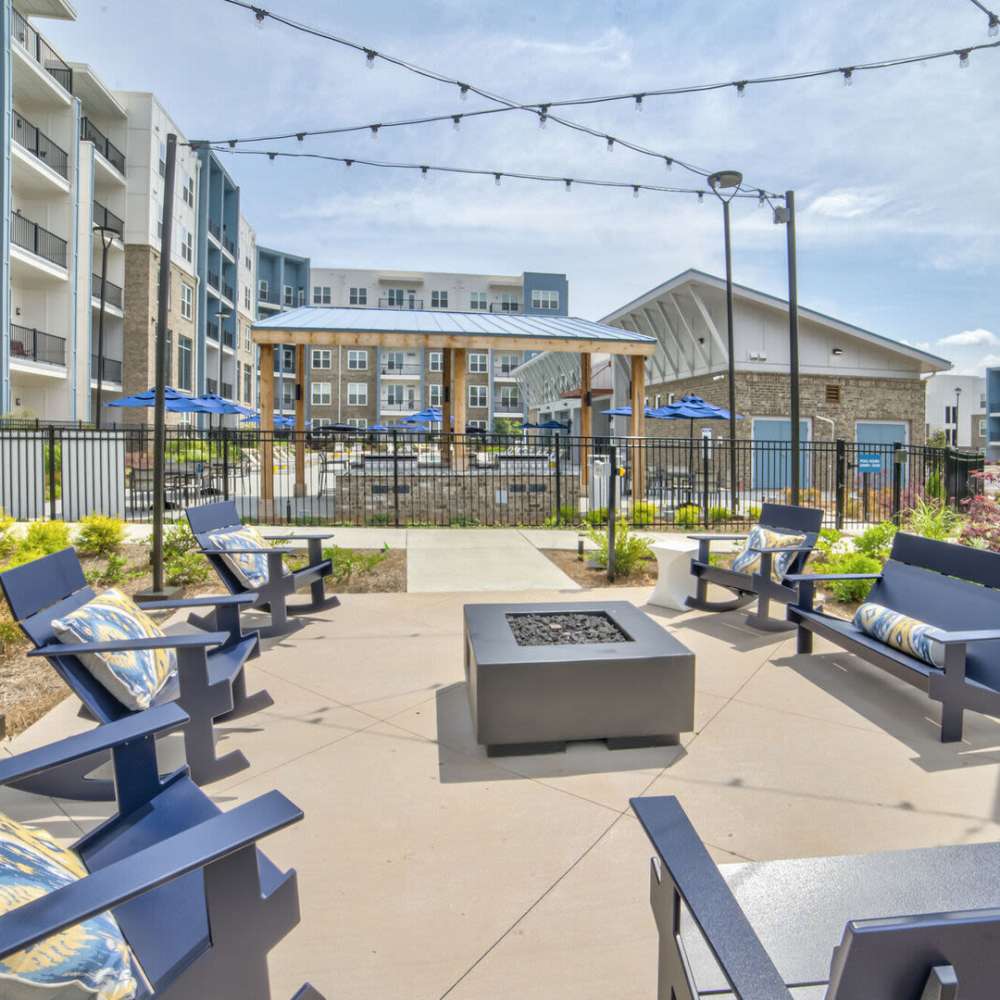Outside firepit with seating area at Avonlea Pointe in Duluth, Georgia