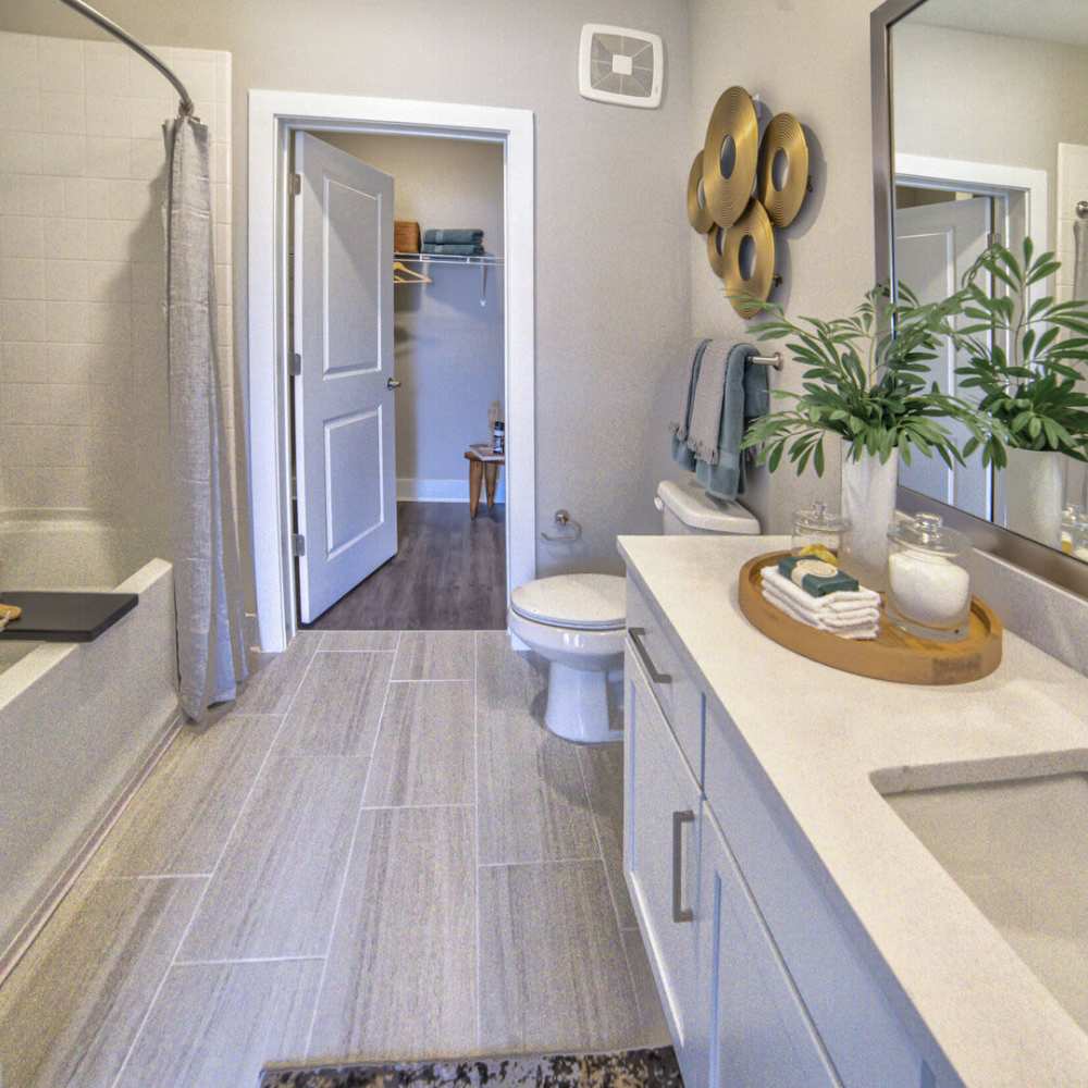 Bathroom with bathtub at Avonlea Pointe in Duluth, Georgia