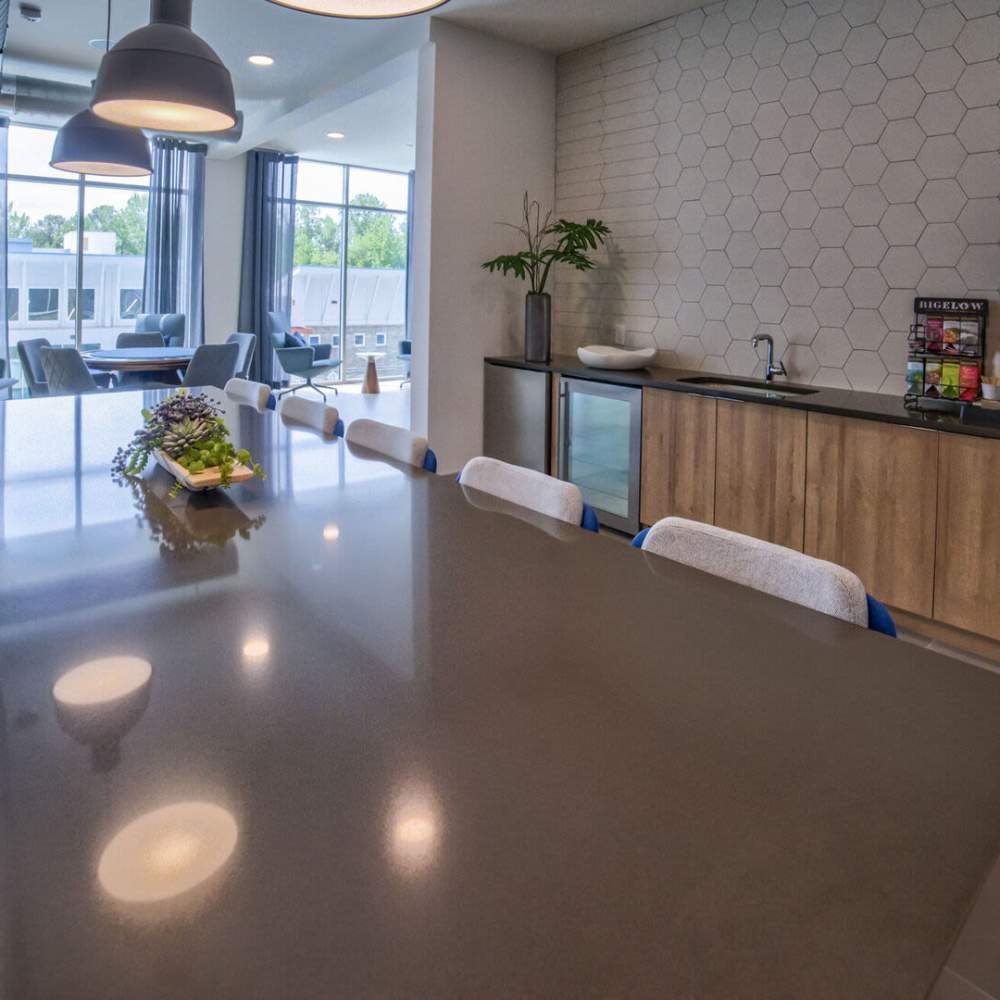 Clubhouse kitchen area at Avonlea Pointe in Duluth, Georgia