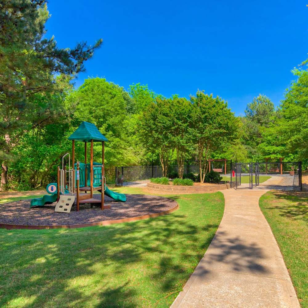 Community playground at Avonlea Towne Lake in Woodstock, Georgia