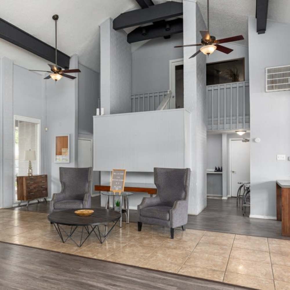  Clubhouse with ceiling fan at Woodlands of Plano in Plano, Texas