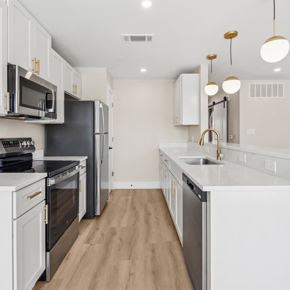 Modern kitchen at Lake Meadows in Garland, Texas
