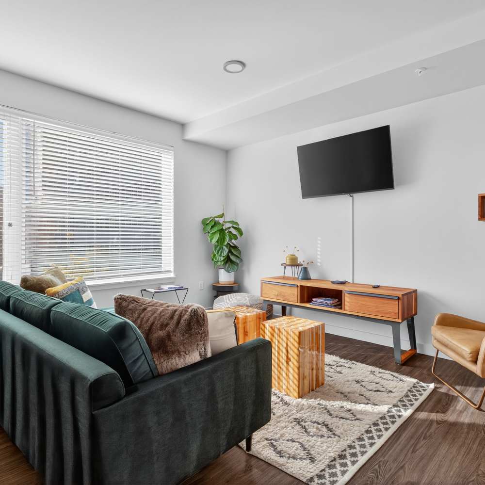 Living room in SOVA on Grant in Denver, Colorado