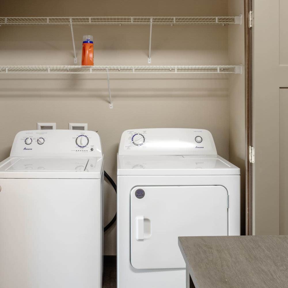 Washer and dryer connections at InterUrban Apartments in Billings, Montana