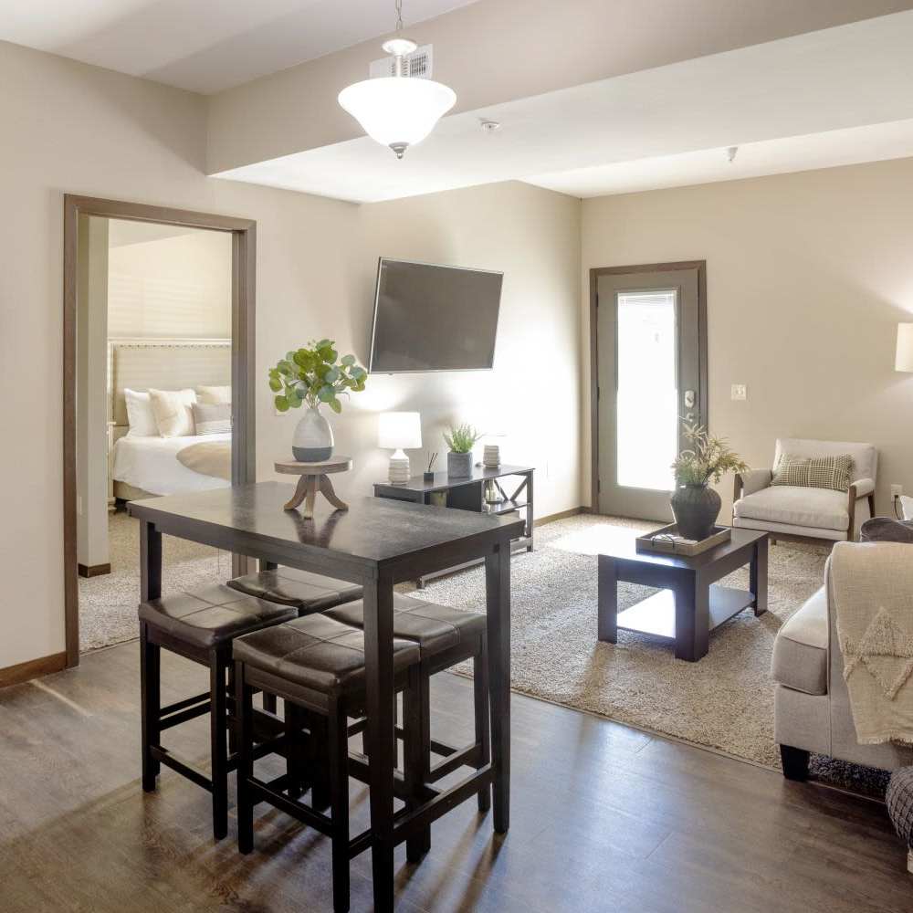 Living room at InterUrban Apartments in Billings, Montana