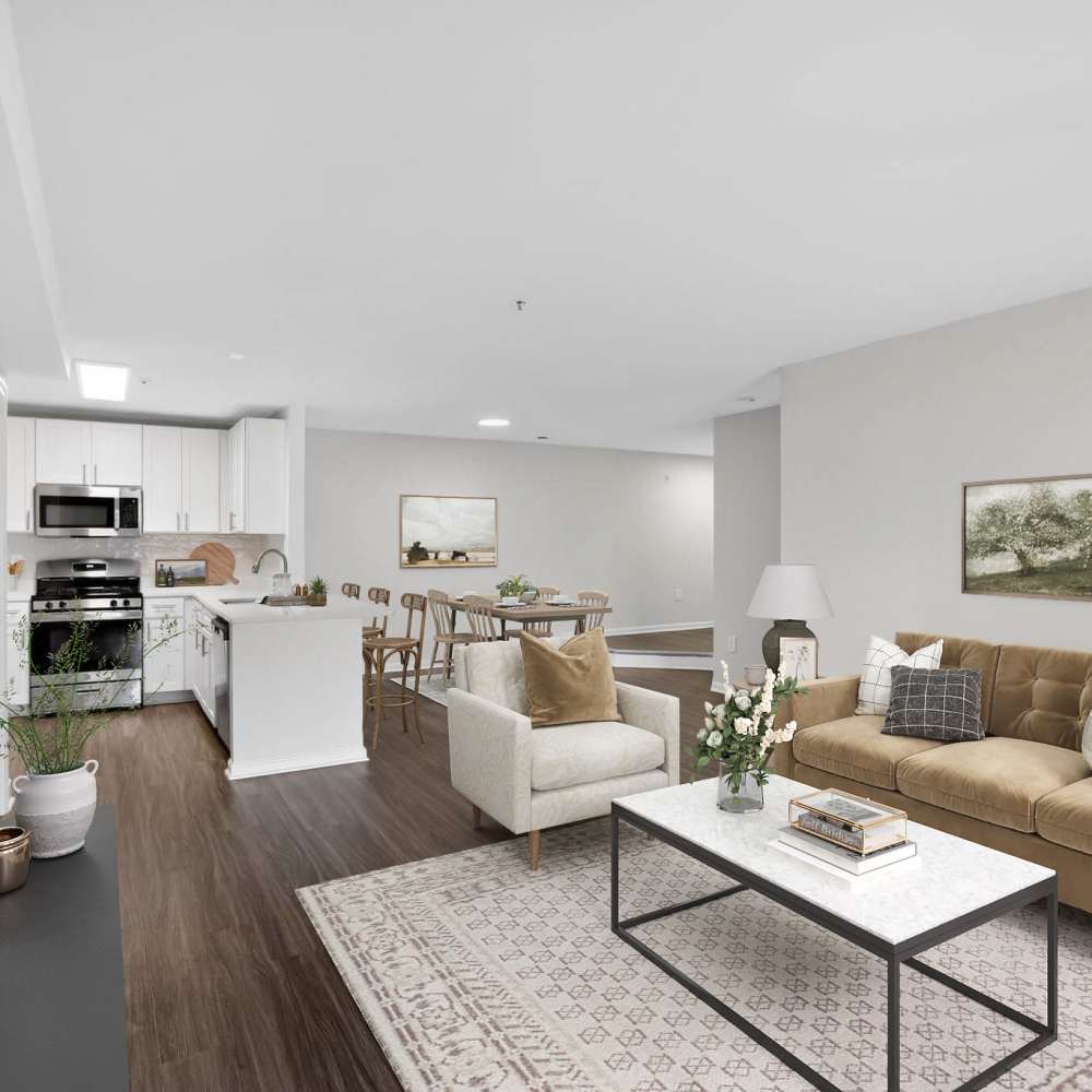 Living room at Eagle Rock Apartments at Columbia Pike in Arlington, Virginia