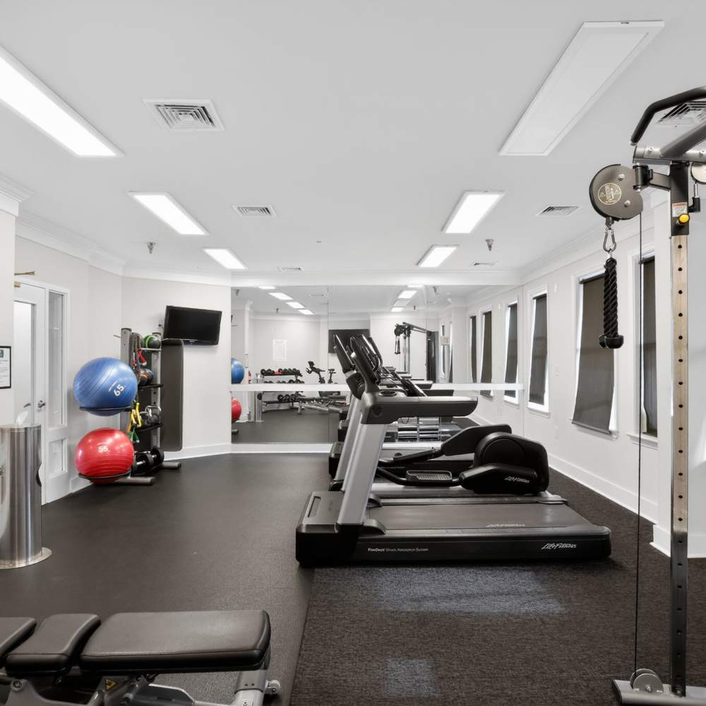 Fitness center at Eagle Rock Apartments at Columbia Pike in Arlington, Virginia